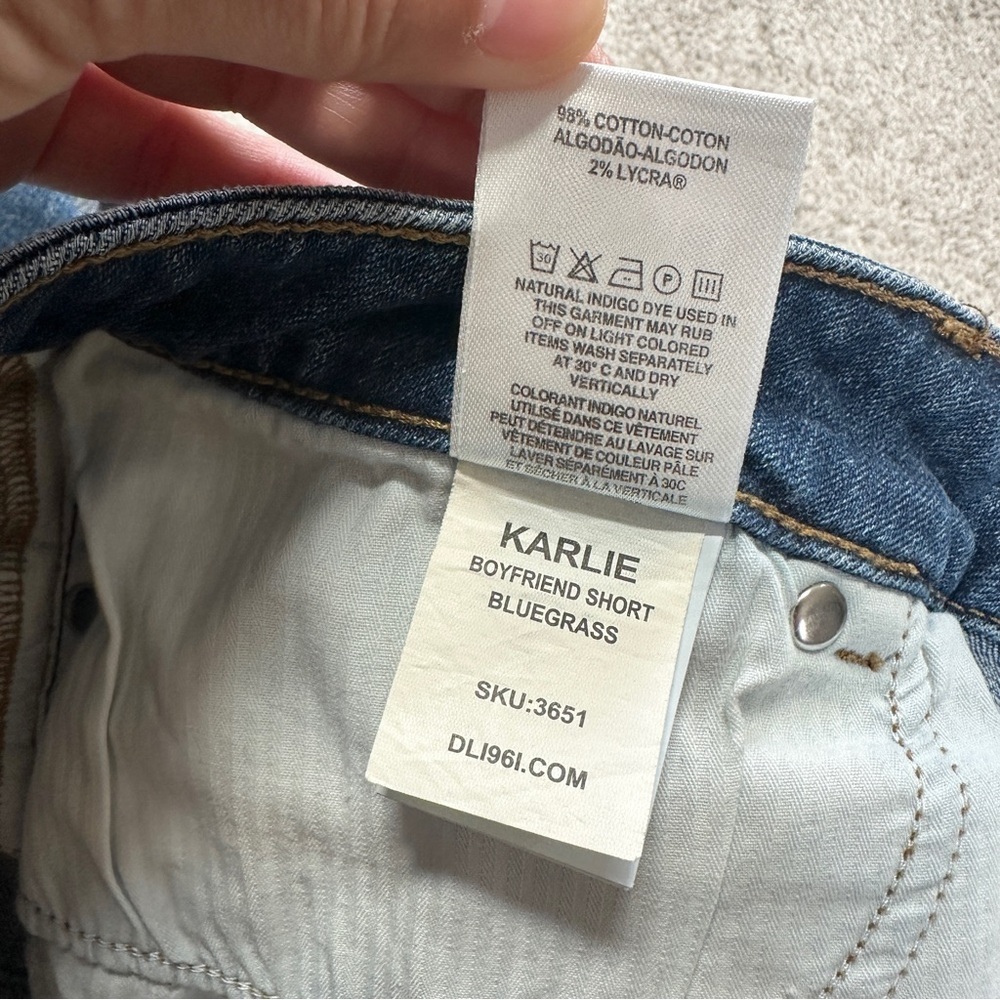DL1961 Women’s Karlie Boyfriend Denim Shorts 3” Mid Rise in Bluegrass Size 29 - Picture 11 of 15